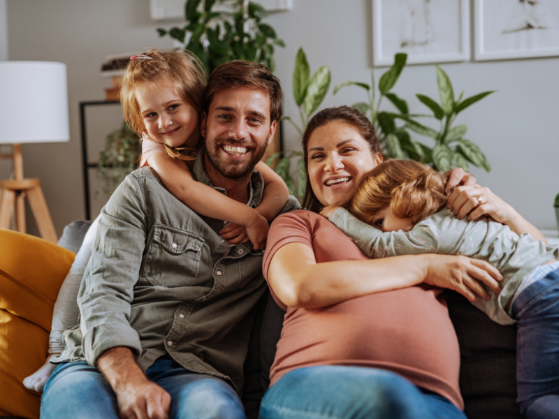 Family smiling